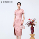 Londee 龙笛新中式 国风显年轻旗袍高级感气质桑蚕丝连衣裙4S21184