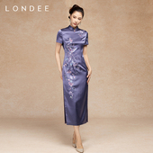 Londee 龙笛新中式 国风改良旗袍高端刺绣气质优雅连衣裙女5S26669