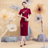 中式 经典 旗袍1T21258 龙笛秋冬新款 Londee