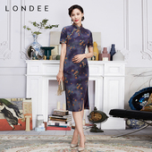 Londee 龙笛中国风新中式 旗袍女复古气质改良日常中长裙3S21299