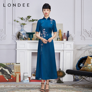 Londee/龙笛优雅复古修身礼服旗袍3S26597