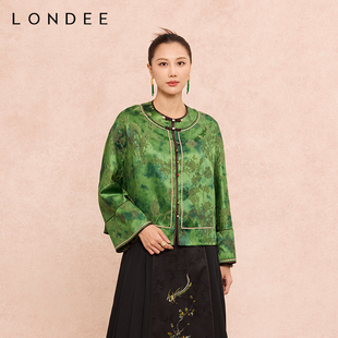 Londee/龙笛26新款【碧绿面纹 乐冠皱提花】宽松上衣外套6S25268