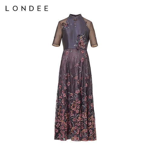 Londee/龙笛【孤品】设计感精致重工大礼服高档刺绣连衣裙3PW29NU