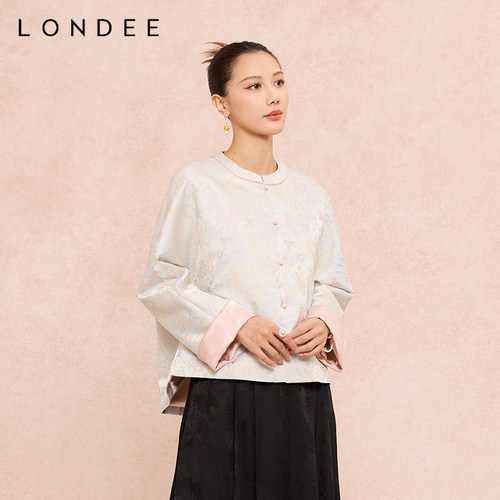 Londee/龙笛优雅国风气质上衣新中式高级感提花外套日常款6S65291