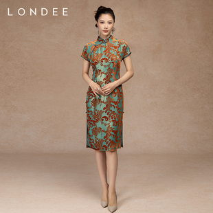 高端改良旗袍女5S21273 国风复古连衣裙新中式 Londee 龙笛25年新款