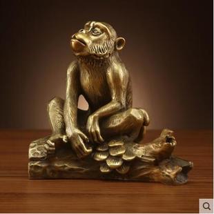 铜猴摆件纯铜号大猴子家居工艺品装饰品摆设十二生肖猴吉祥物摆件