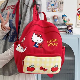 哈喽kitty双肩包少女旅游轻便书包ins小众旅行背包高颜值大容量