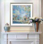 树林 饰画简美简欧玄关卧室客厅挂画壁画春天 进口正版 画芯进口装