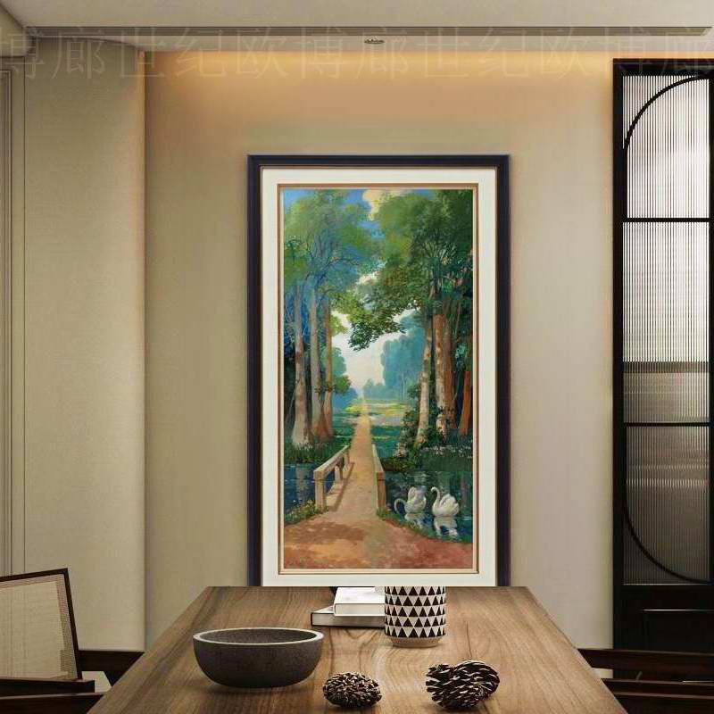美式走廊玄关风水挂画进口
