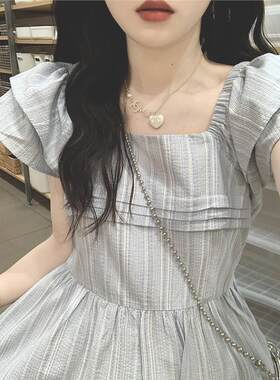 茶歇法式连衣裙女夏高级感
