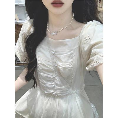 法式初恋刺绣连衣裙女夏温