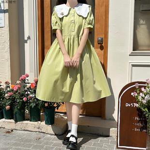 夏季新款森系甜美小清新初恋裙子初中高中学生少女生学院风连衣裙