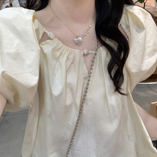 高中女生设计感休闲中长裙夏2025新款初中学生小清新温柔风连衣裙