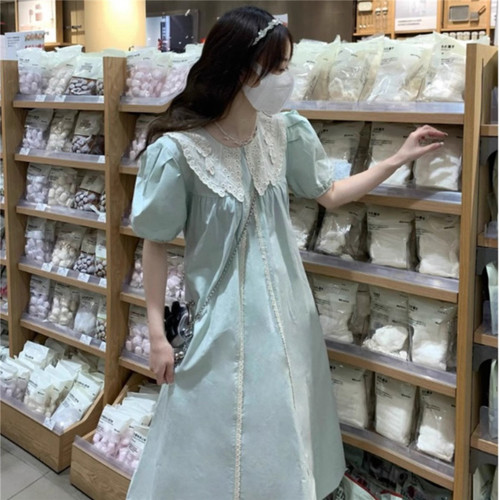 娃领连衣裙少女夏装203新款初