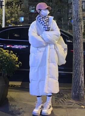 棉服女中长款203冬新韩版宽松