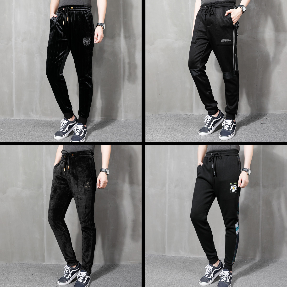 唠叨束脚男士寄绳灯芯绒休闲裤