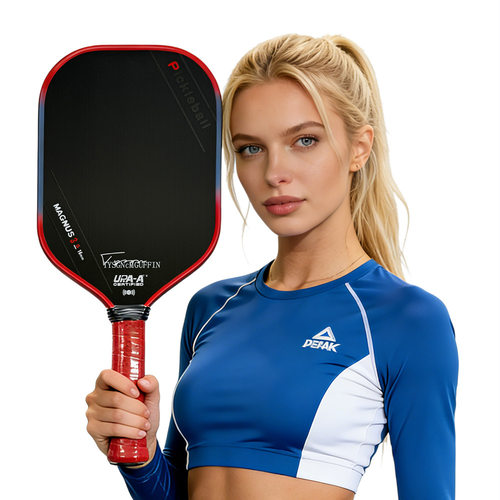 工厂现货布纹磨砂碳纤维T700匹克球拍pickleballpaddle热压一体拍