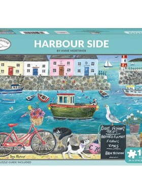 现货包邮 英国Otter House进口成人益智拼图74218海港码头1000片