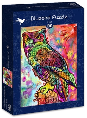 包邮 法国Bluebird蓝鸟进口成人益智减压拼图70093猫头鹰1000片