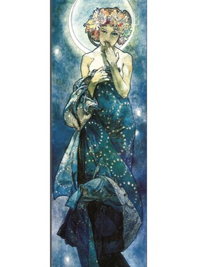 新品现货意大利Ricordi进口成人益智名画拼图 月亮女神1000片慕夏