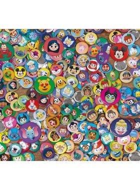 新款 意大利Clementoni进口益智拼图39830迪斯尼表情徽章1000片