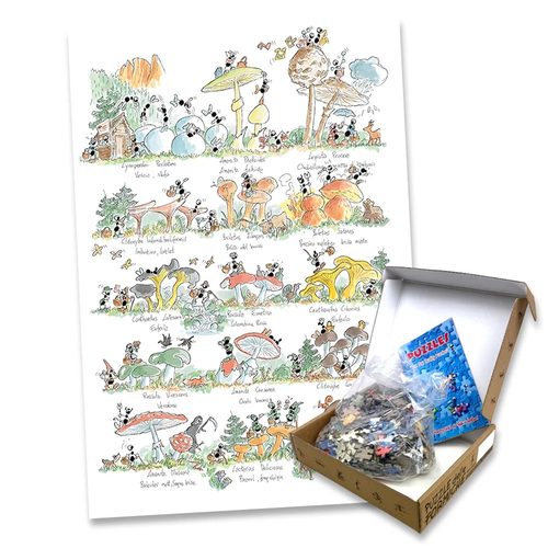 新款现货 小蚂蚁Akena意大利进口成人益智拼图FV830-20蘑菇540片