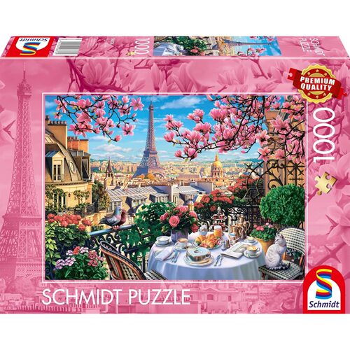 德国Schmidt施密特进口风景拼图1000片巴黎早餐58876埃菲尔铁塔