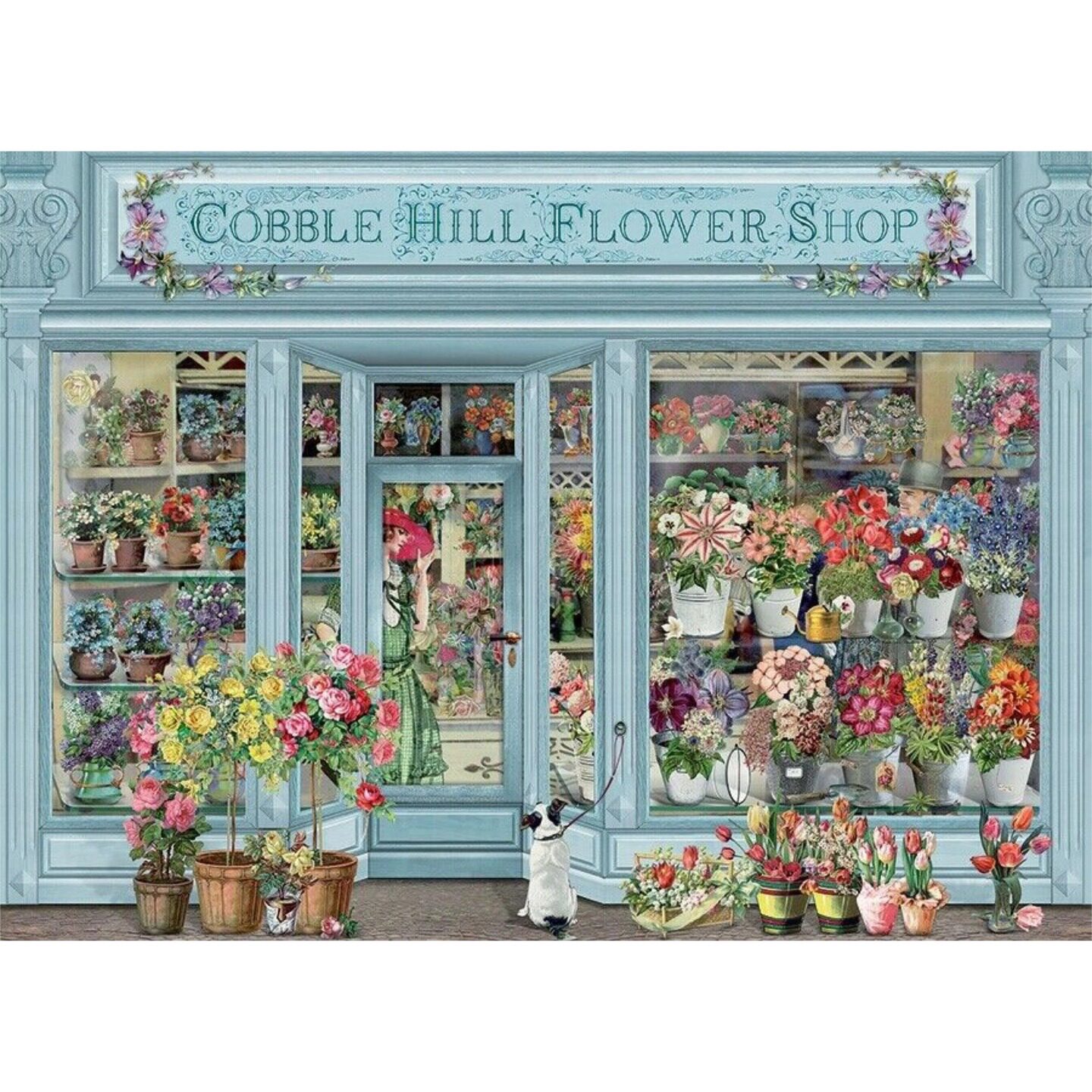 现货包邮 加拿大Cobble Hill 进口益智拼图80266巴黎花店1000片