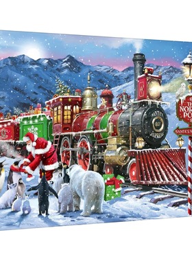 新品包邮波兰trefl欧洲进口成人益智拼图12097北极圣诞火车1000片