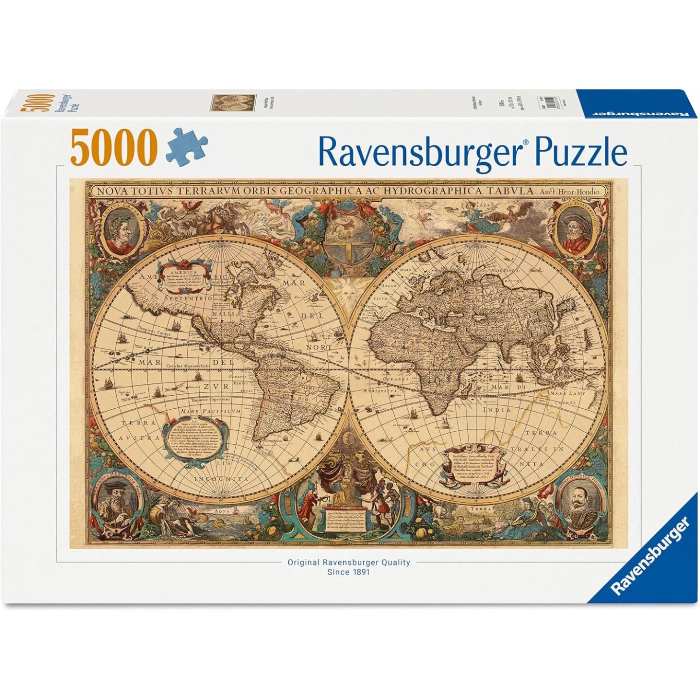 【5000片挑战】睿思Ravensburger德国进口成人益智拼图古世界地图