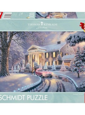 新款 施密特Schmidt德国进口益智拼图58781圣诞雪夜1000片金凯德