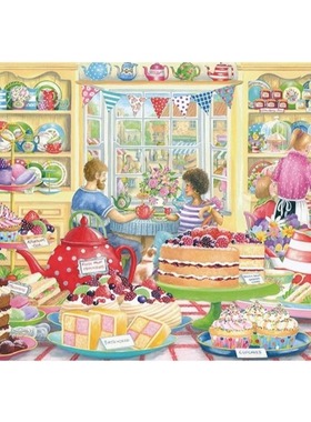 新品包邮 英国Otter House进口益智拼图76385甜品店下午茶1000片