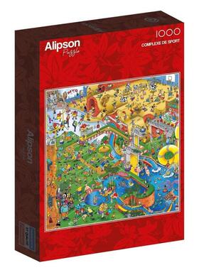 新款包邮  Alipson法国进口成人益智卡通拼图50038体育中心1000片