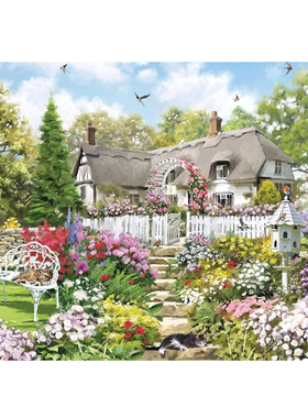 现货包邮 英国Otter House进口成人益智拼图75835乡村小屋1000片