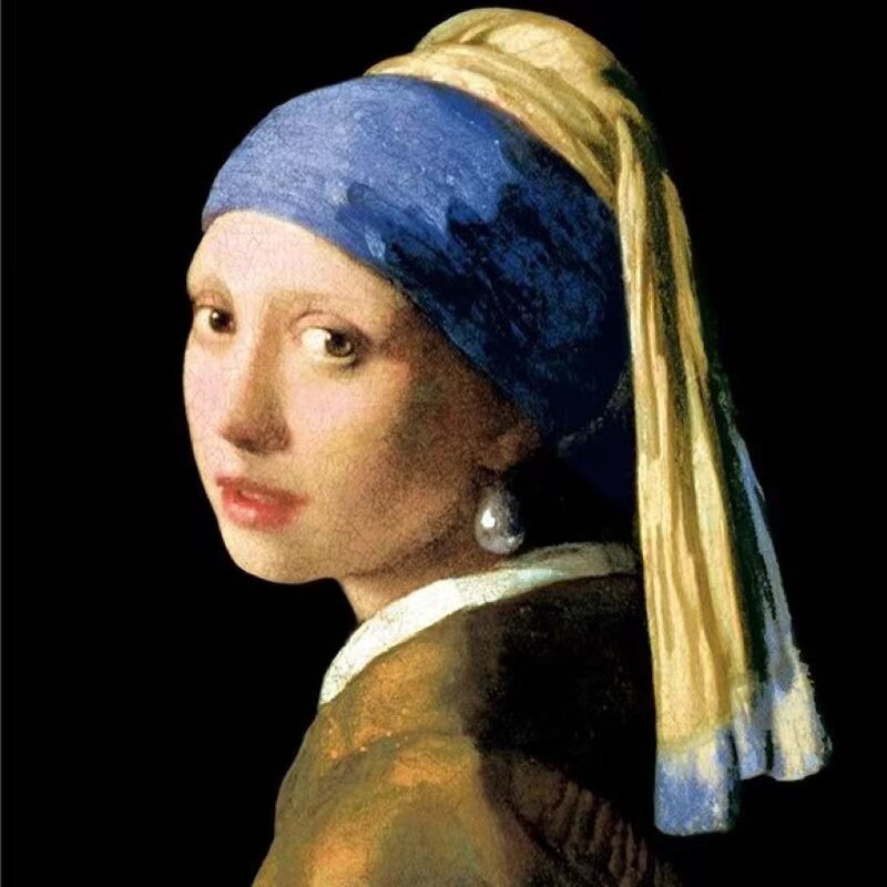 日本EPOCH进口益智名画拼图54-010戴珍珠耳环的少女 迷你2000片