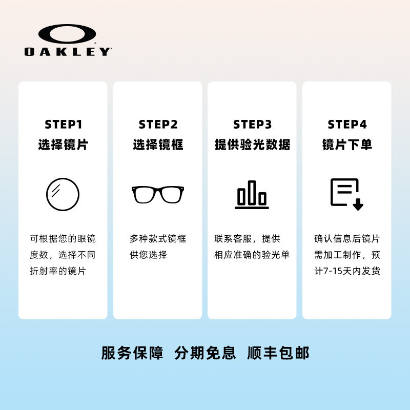 【镜片定制】Oakley欧克利谱锐智近视眼镜非球面光学镜架专用镜片 - 实物图