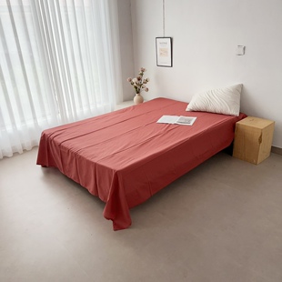 出清【超值】100纯棉平纹薄款1.5m1.8m床单 双人纯色出差履行睡单