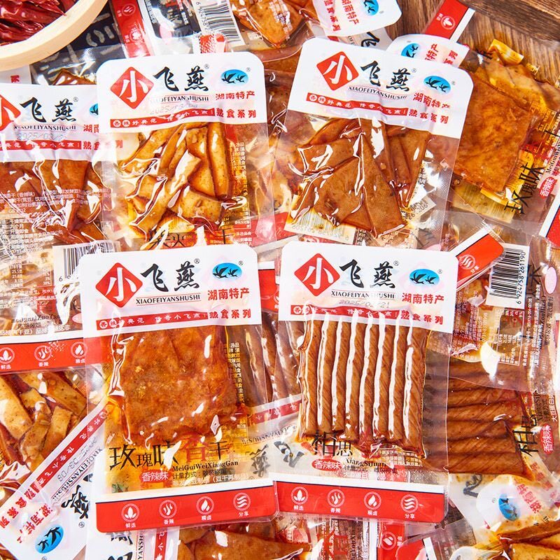 小飞燕豆干相思卷红油干柴火香干玫瑰味香干豆干组合湖南特产