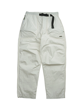 STRL 盐缩皱感面料造旧染污户外调节腰围Baker长裤