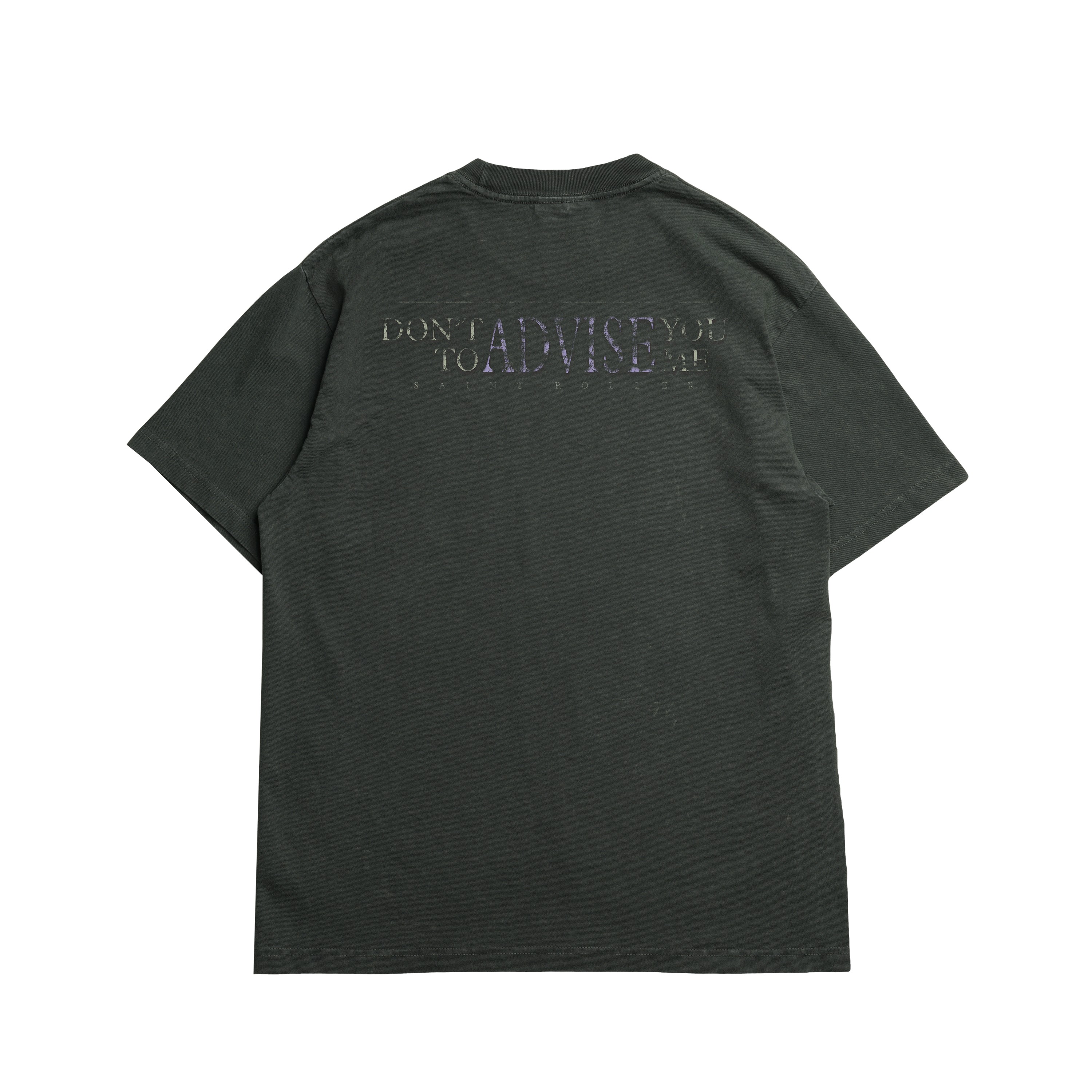 STRL 24SS 玩味“不建议”阿苏特染色造旧短袖T恤