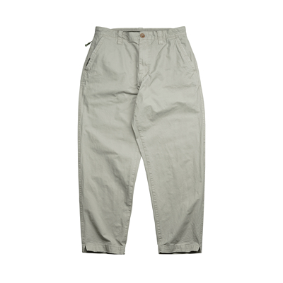 STRL 24FW染色重磅面料磨烂喷白造旧侧脚衩西长裤