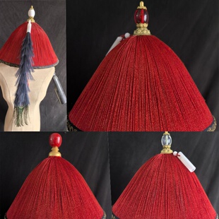 影视古装演出服清朝官员帽子清代大臣古代王爷帽子宫廷凉帽