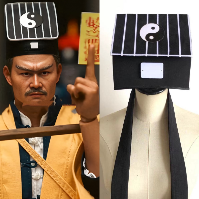 道士帽林正英高功帽道帽帽子庄子帽混元巾三清吗帽飘带茅山道具