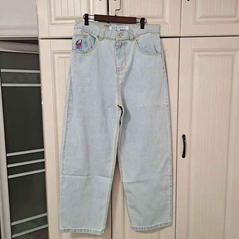 欧美新款男士牛仔裤宽松休闲裤