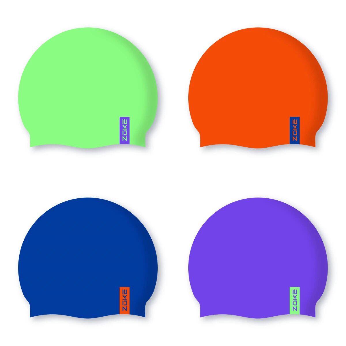 zoke洲克25纯色珠光色硅胶泳帽防水男女通用青少年训练竞赛泳帽