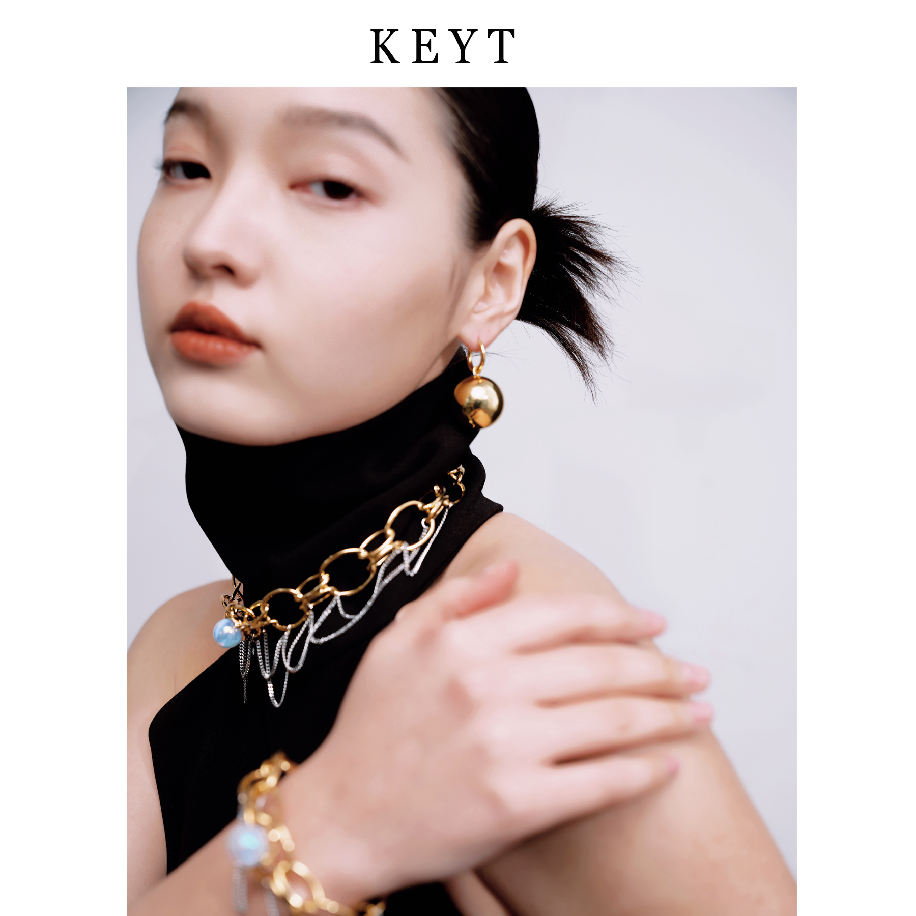 keytacc水星金色环扣手镯