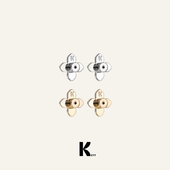 money KEYT.原创 old 十字架金属双色防断针耳堵提拉器耳堵