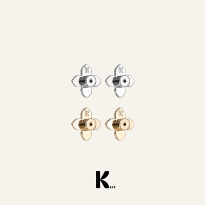 KEYT.原创“old money”十字架金属双色防断针耳堵提拉器耳堵