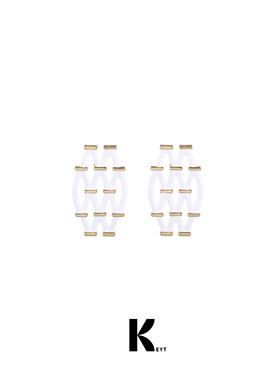 KEYT白色网状设计款耳环A241
