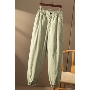 女8S97特 法G显瘦高腰90白鹅绒锥形束脚羽绒裤 再冷也不怕